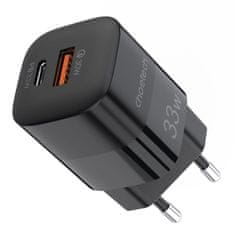 Choetech GaN USB/USB-C PD QC 33W sieťová nabíjačka čierna PD5006 Choetech