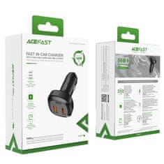 AceFast Nabíjačka do auta 66W 2x USB/USB-C QC 4.0 AFC FCP SCP čierna B9 Acefast