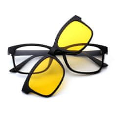 Daklos Brýle na počítač 2 v 1 proti až 85% modrému světlu, čirá a žlutá skla + zdarma obal a hadřík
