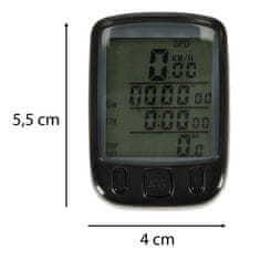 Rallex KX4338 Vodotesný tachometer na bicykel 25v1