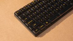 Keychron Black Transparent Low Profile LSA Full Set Keycaps - Transparentné nízkoprofilové klávesy