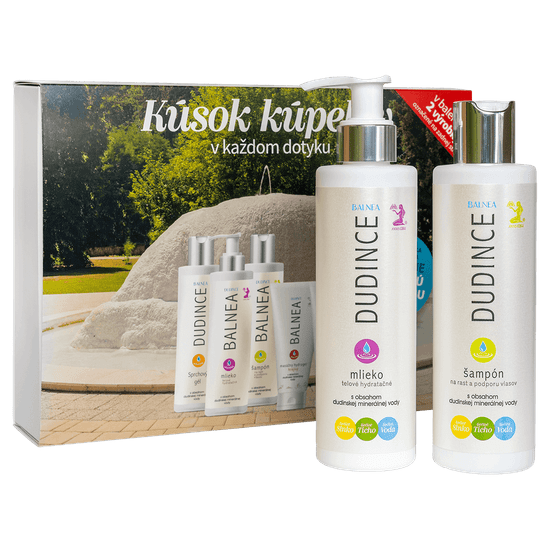 Balnea Dudince BALNEA darčeková kazeta Telové hydratačné mlieko & Šampón na rast a podporu vlasov