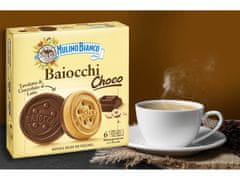 Mulino Bianco MULINO BIANCO Baiocchi Choco - Talianske sušienky s čokoládovou náplňou 144g 6 paczek
