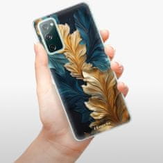 iSaprio Silikónové puzdro - GoldBlue Leaves 02 pre Samsung Galaxy S20 FE