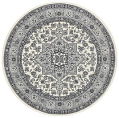 NOURISTAN Kruhový koberec Mirkan 104107 Cream / Grey 160x160 (priemer) kruh
