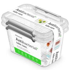 Orplast Plastový Úložný Box Kontajner Kôš S Vekom Antibakteriálna Škatuľa Na Skladovanie Potravín Liekov 2X 0,65 L