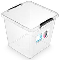 EDANTI Plastový Úložný Box Kontajner S Vekom Škatuľa Pre Oblečenie Hračky Dokumenty 36 L