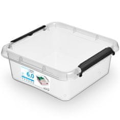 EDANTI Plastový Úložný Box Kontajner S Vekom Škatuľa Pre Oblečenie Hračky Dokumenty 6 L