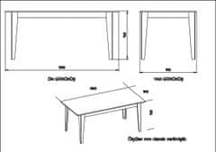 Kalune Design Jedálenský stôl POLKA 180 cm biely