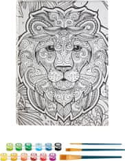 Grafix Maľovanie podľa čísel: Lev, plátno na ráme 30x40cm