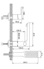 Invena 3-otvorová vaňová batéria dokos biela (BW-19-S02-V)