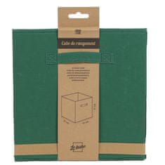 DOCHTMANN Úložný box textilný, tmavozelený 31x31x31cm