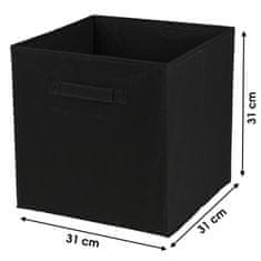 DOCHTMANN Úložný box textilný, čierny 31x31x31cm