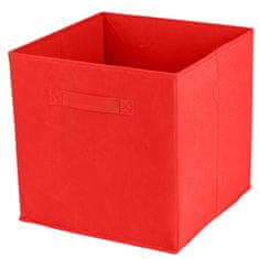 DOCHTMANN Úložný box textilný, červený 31x31x31cm