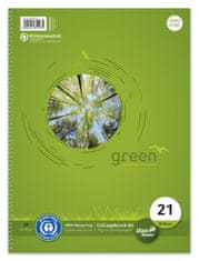 Staufen Ursus Green Blok s bočnou väzbou College Ursus - A4, 80 listov, linajkový