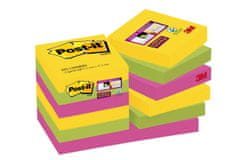 Post-It Samolepiace bločky Super Sticky Rio - 12 ks, 47,6 x 47,6 mm, mix farieb