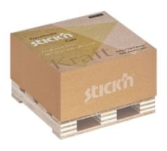 HOPAX Stick'n by Samolepiace bloček na paletke Stick'n Kraft z prírodného papiera - 76 x 76 mm, 400 lístkov