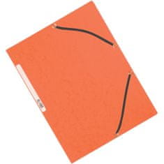 Q-Connect Dosky s chlopňami a gumičkou - A4, oranžové, 10 ks