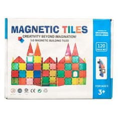 Magnetic Tiles Magnetická stavebnica pre deti sada 120ks - Magnetic Tiles