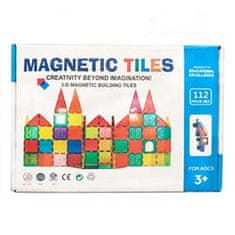 Magnetic Tiles Magnetická stavebnica pre deti sada 112ks - Magnetic Tiles