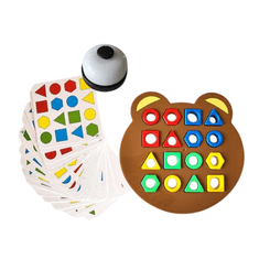 JOJOY® Detská interaktívna vzdelávacia stolová hra v tvare medvedíka (1 x stolová hra, 1 x zvonček) | TEDDYBELL