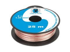 Cabletech Reproduktorový kábel CCA 1,0 mm 25 m transparent. KAB0396