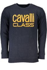 Cavalli Class  Perfektná Pánska Mikina Modrá Farba: Modrá, Veľkosť: 2XL