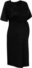 Be MaaMaa Dámská těhotenská/kojící noční košile Luna, černá, vel. XXL - XL (42)