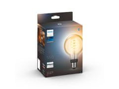Philips Hue Bluetooth LED White Ambiance filamentová žiarovka Philips 8719514301481 E27 G93 7W 550lm 2200-4500K čierna, stmievateľná