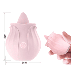 Vibrabate Ruža rozkoše - stimulátor klitorisu, lízanie kundičky