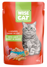 Wise Cat s kralikom v jemnej omačke 24x100g