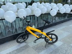 SMILE designový e-bike s bluetooth reproduktorom, vyberateľnou batériou, žlto-čierny