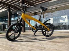 SMILE designový e-bike s bluetooth reproduktorom, vyberateľnou batériou, žlto-čierny