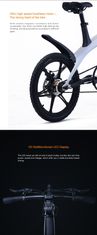 SMILE designový e-bike s bluetooth reproduktorom, vyberateľnou batériou, biely 
