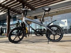 SMILE designový e-bike s bluetooth reproduktorom, vyberateľnou batériou, tmavá strieborná metalíza