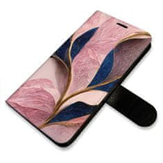 iSaprio Flipové puzdro - Pink Leaves pre Apple iPhone 15