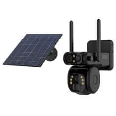 Secutek Otočná vonkajšia solárna kamera na SIM kartu Y10-4G-111 s dvomi kamerami