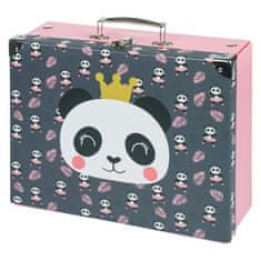 BAAGL Skladací školský kufrík - Panda s kovaním
