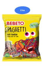 Bebeto  kyslé želé špagety Rainbow 80g (2 ks)