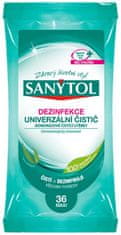 SANYTOL Dezinfekcia Sanytol, univerzálny čistič, jednorázové utierky, 36 ks