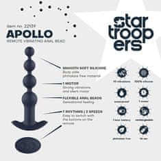 Dreamtoys Startroopers Apollo Vibrating Anal Beads, análne korálky s ovládačom