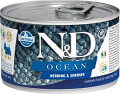 N&D OCEAN Dog konz. Herring & Shrimp Mini 140 g
