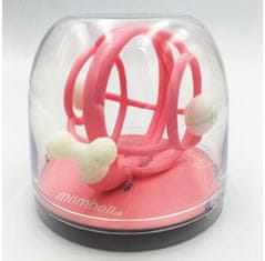 Mombella Silikonové kousátko s chrastítkem Deluxe Šnek, růžové