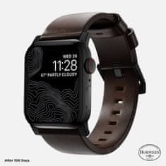 Nomad Modern Band - Kožený remienok pre Apple Watch 45 / 49 mm, hnedý s čiernou
