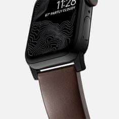 Nomad Modern Band - Kožený remienok pre Apple Watch 45 / 49 mm, hnedý s čiernou