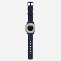 Nomad Rugged Band - Odolný remienok pre Apple Watch 45/49 mm, atlanticky modrý s čiernou