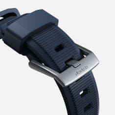 Nomad Rugged Band - Odolný remienok pre Apple Watch 45/49 mm, modrý so striebornou farbou