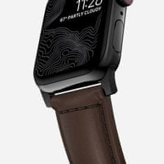 Nomad Traditional Band - Kožený remienok pre Apple Watch 45 / 49 mm, hnedý s čiernou
