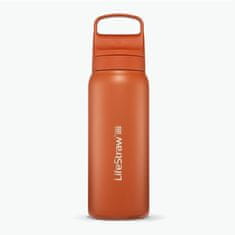 LifeStraw LGV41SORWW Go 2.0 Stainless Steel Water Filter Bottle 1L Kyoto Orange