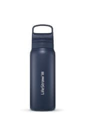 LifeStraw LGV42SASWW Go 2.0 Stainless Steel Water Filter Bottle 24oz Aegean Sea